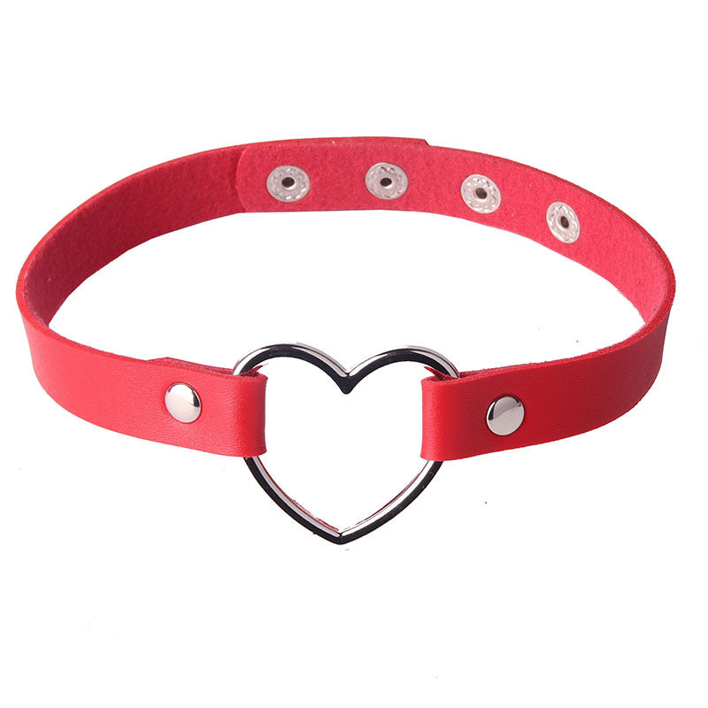 Women's Soft Large Peach Heart-shaped Neck Band Necklaces