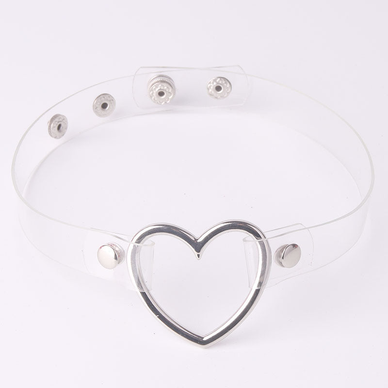 Women's Soft Large Peach Heart-shaped Neck Band Necklaces