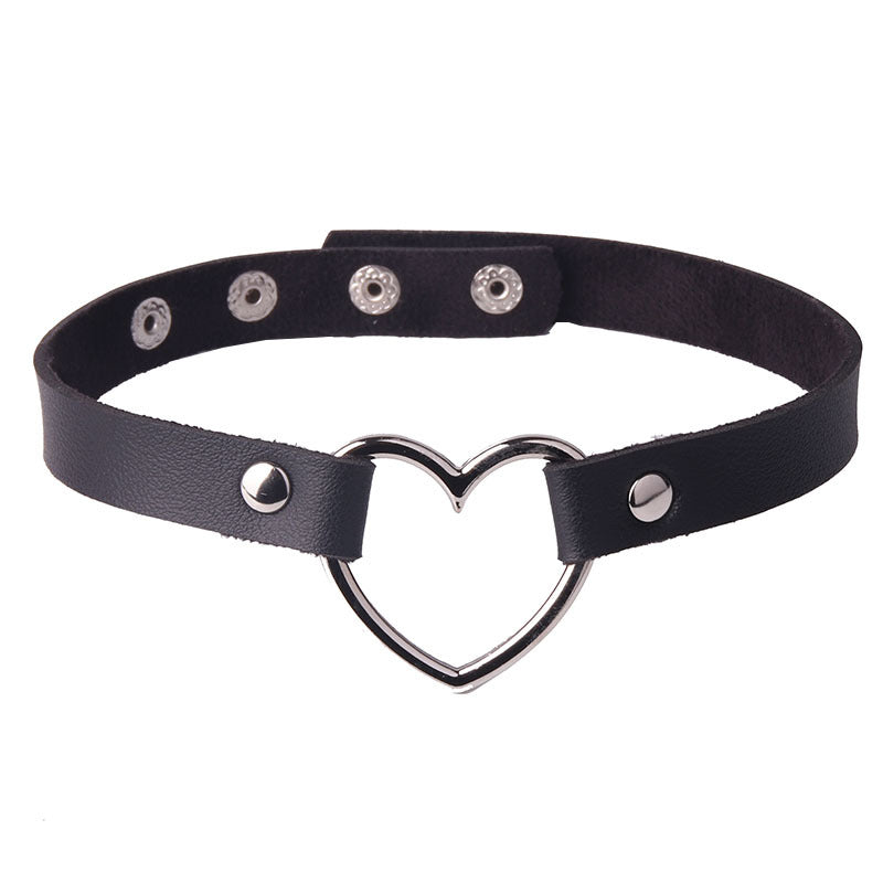 Women's Soft Large Peach Heart-shaped Neck Band Necklaces