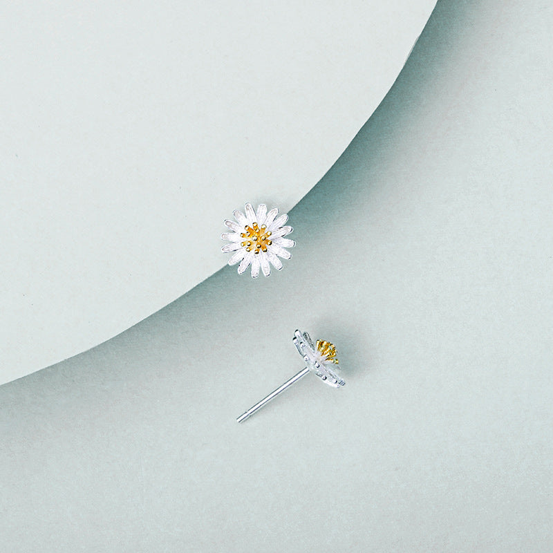 Daisy Sweet Female Simple Fresh Sunflower Earrings