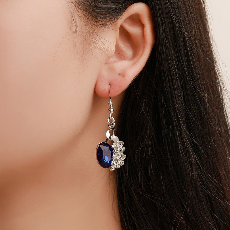 Fashion Personality Peacock Diamond Gem Ladies Jewelry Set