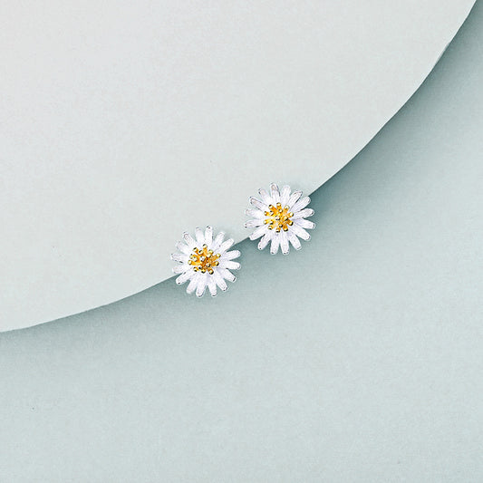 Daisy Sweet Female Simple Fresh Sunflower Earrings