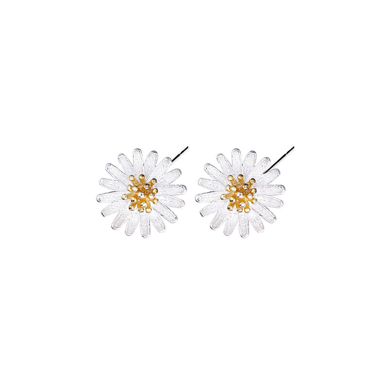 Daisy Sweet Female Simple Fresh Sunflower Earrings