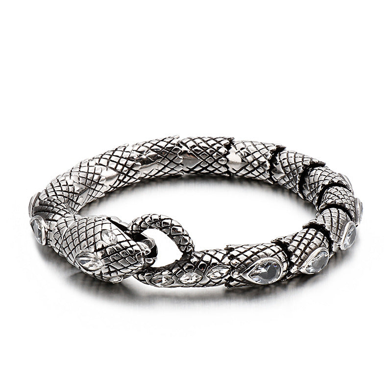 Men's Stainless Steel Snake Fashion Trend Creative Personality Bracelet