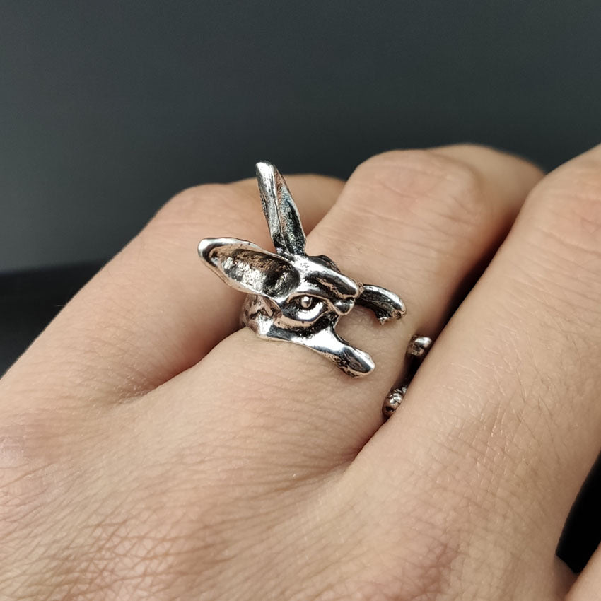 Retro Jade Hare Rabbit Personality Alloy Bracelets