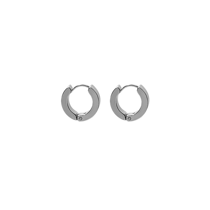 Women's & Men's Stainless Steel Round Ear Clip Fashion Earrings