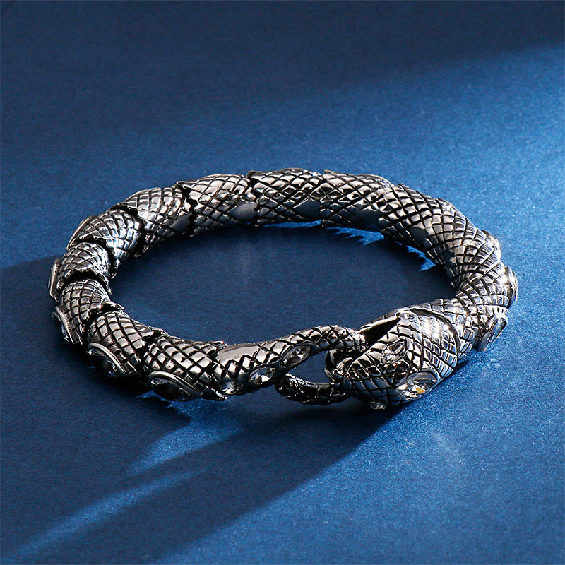 Men's Stainless Steel Snake Fashion Trend Creative Personality Bracelet