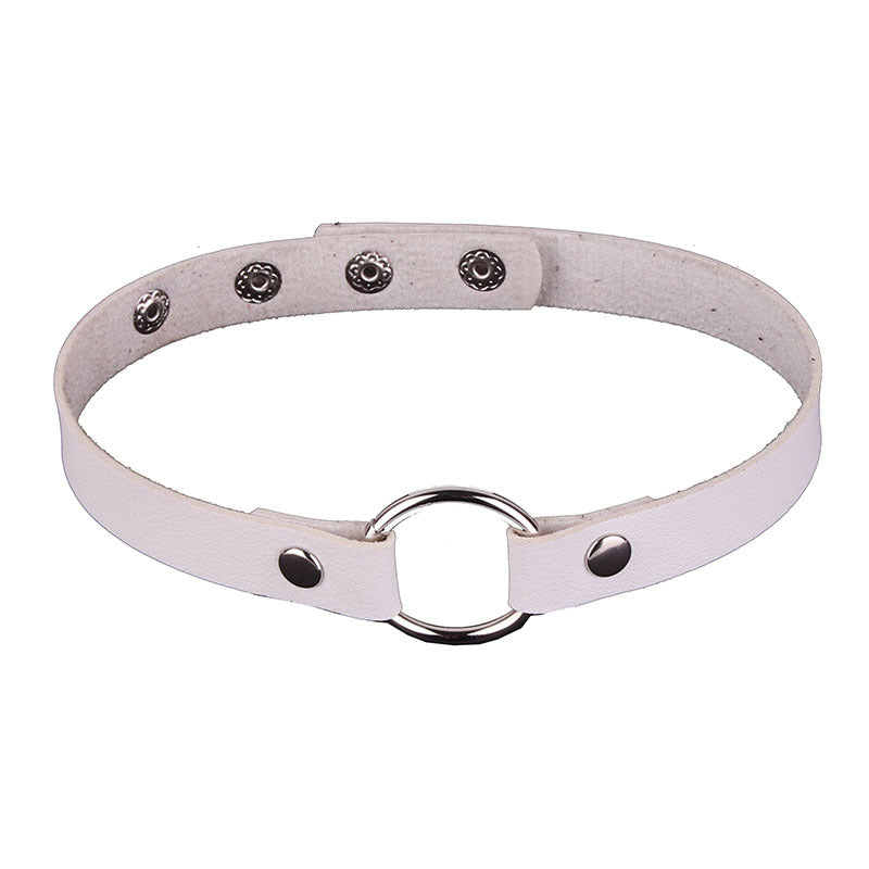 Retro Short Snap Fastener Neckband Leather Adjustable Winding Can Be Collar