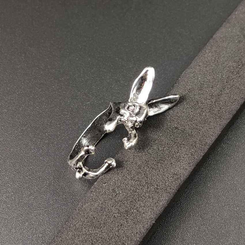 Retro Jade Hare Rabbit Personality Alloy Bracelets