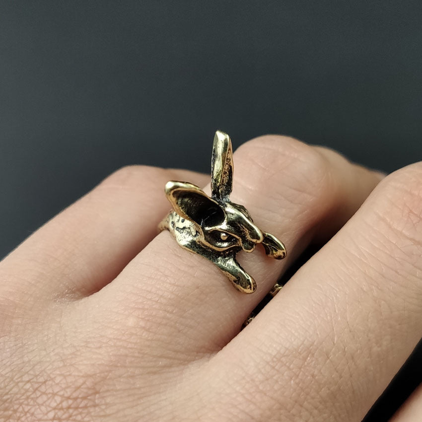 Retro Jade Hare Rabbit Personality Alloy Bracelets