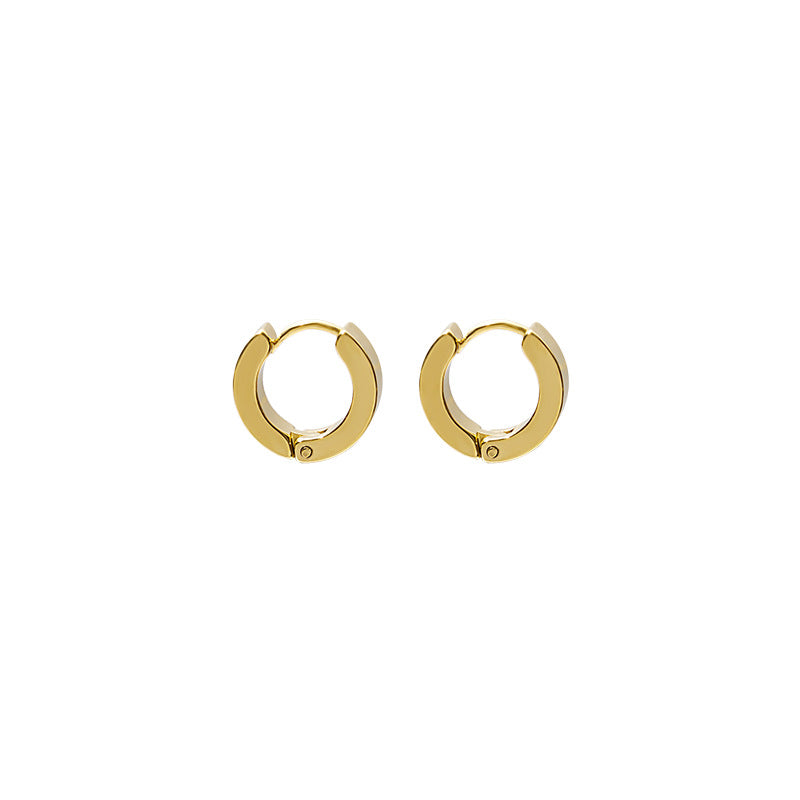 Women's & Men's Stainless Steel Round Ear Clip Fashion Earrings