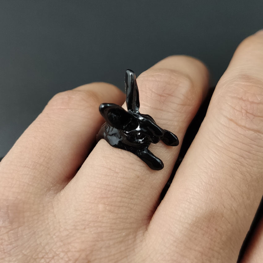 Retro Jade Hare Rabbit Personality Alloy Bracelets