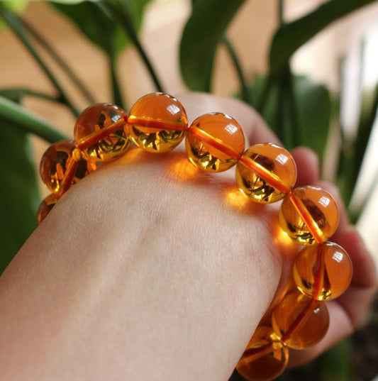 Brazil Citrine Ball Surface Cut Korean Bracelets