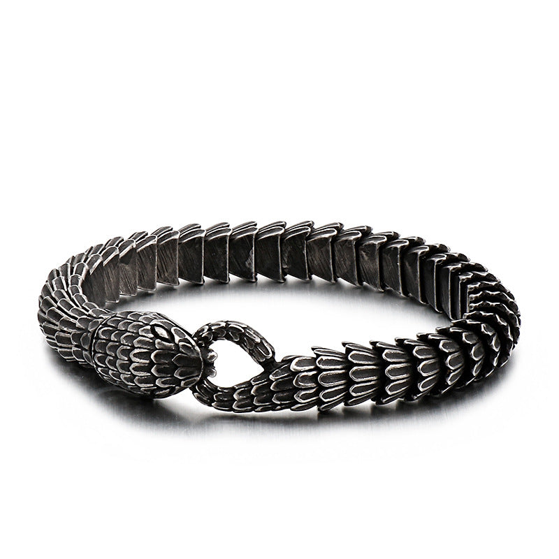 Men's Stainless Steel Snake Fashion Trend Creative Personality Bracelet