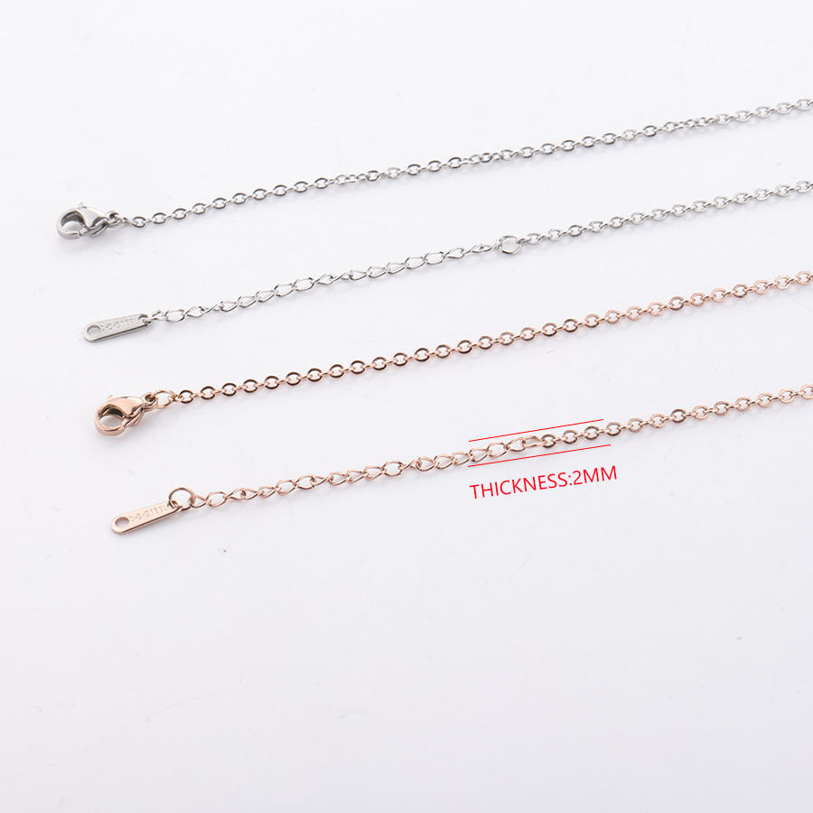 Thin Stainless Steel Chain Long Strip Collar
