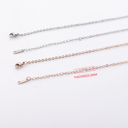 Thin Stainless Steel Chain Long Strip Collar