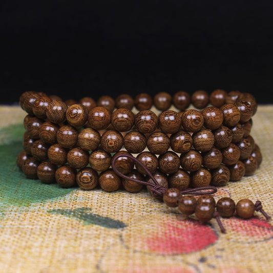 Women's & Men's Gold Sandalwood Solid Wood Beads Gift Bracelets
