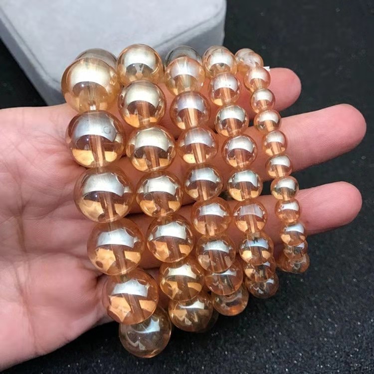 Glass Bead Beads High-grade Champagne Color Bracelet
