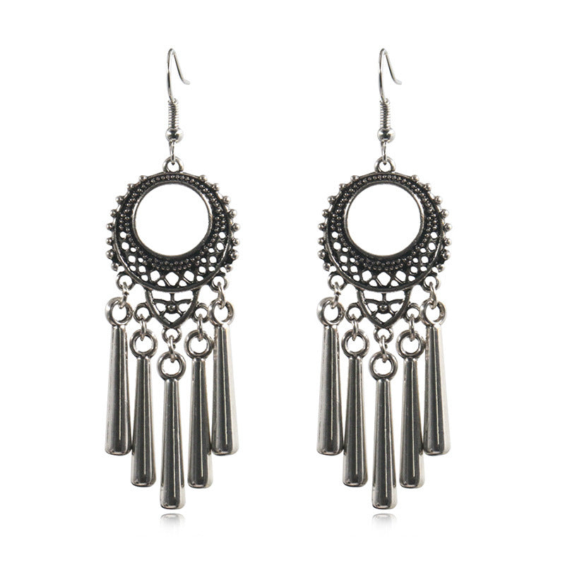 Accessories Flower Miao Bohemian Alloy Ethnic Minority Earrings