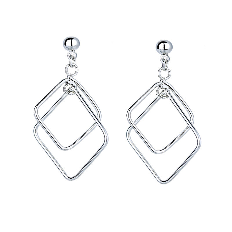 Square Elegant Personalized Cold Style Geometric Earrings