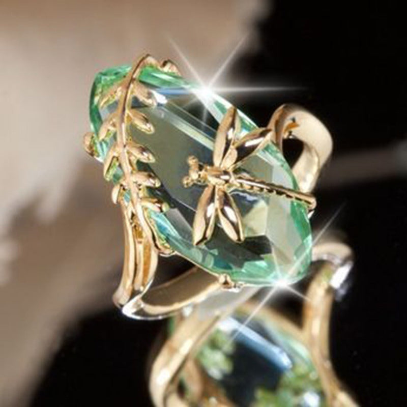 Durable Fashion Dragonfly Point Water Simple Ring
