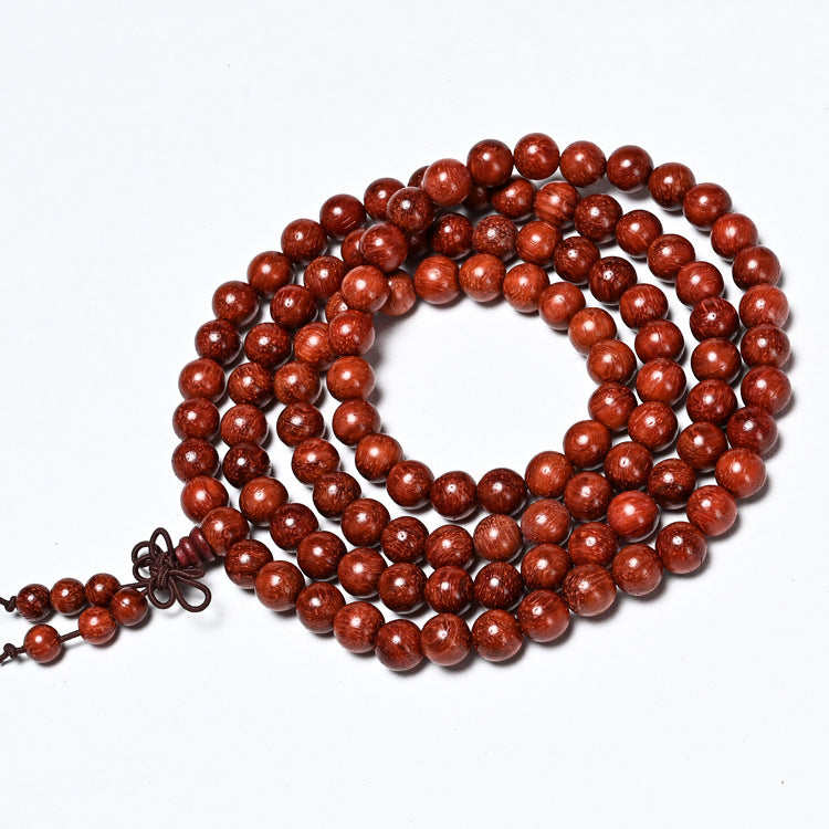 Women's & Men's Brazil Cat Eye Rosewood Padauk Beads Small Bracelet