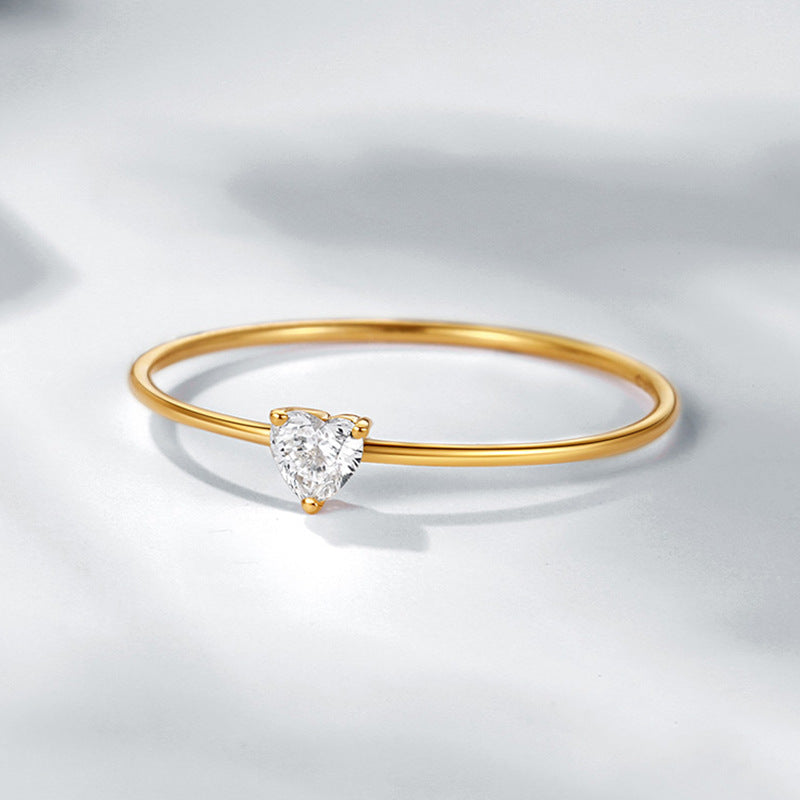 Diamond Gold-plated Fine Decoration Little Finger Rings