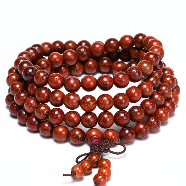 Women's & Men's Brazil Cat Eye Rosewood Padauk Beads Small Bracelet