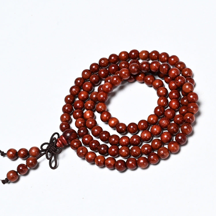 Women's & Men's Brazil Cat Eye Rosewood Padauk Beads Small Bracelet