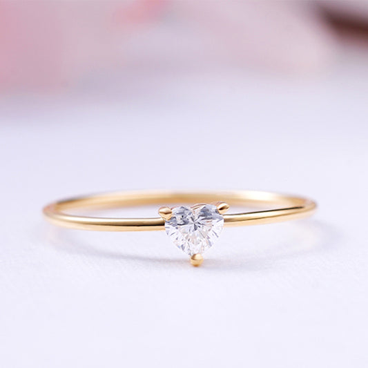 Diamond Gold-plated Fine Decoration Little Finger Rings