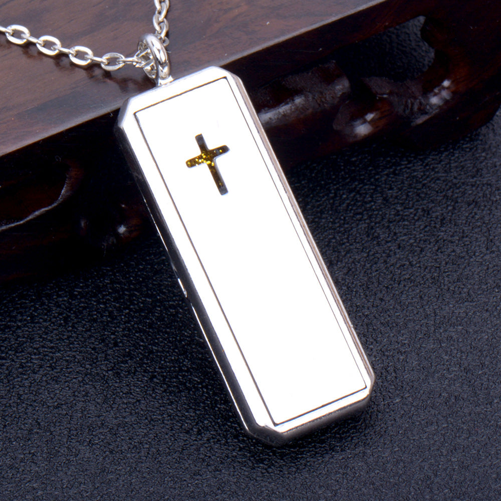 Stainless Steel Rectangular Essential Oil Open Long Necklaces