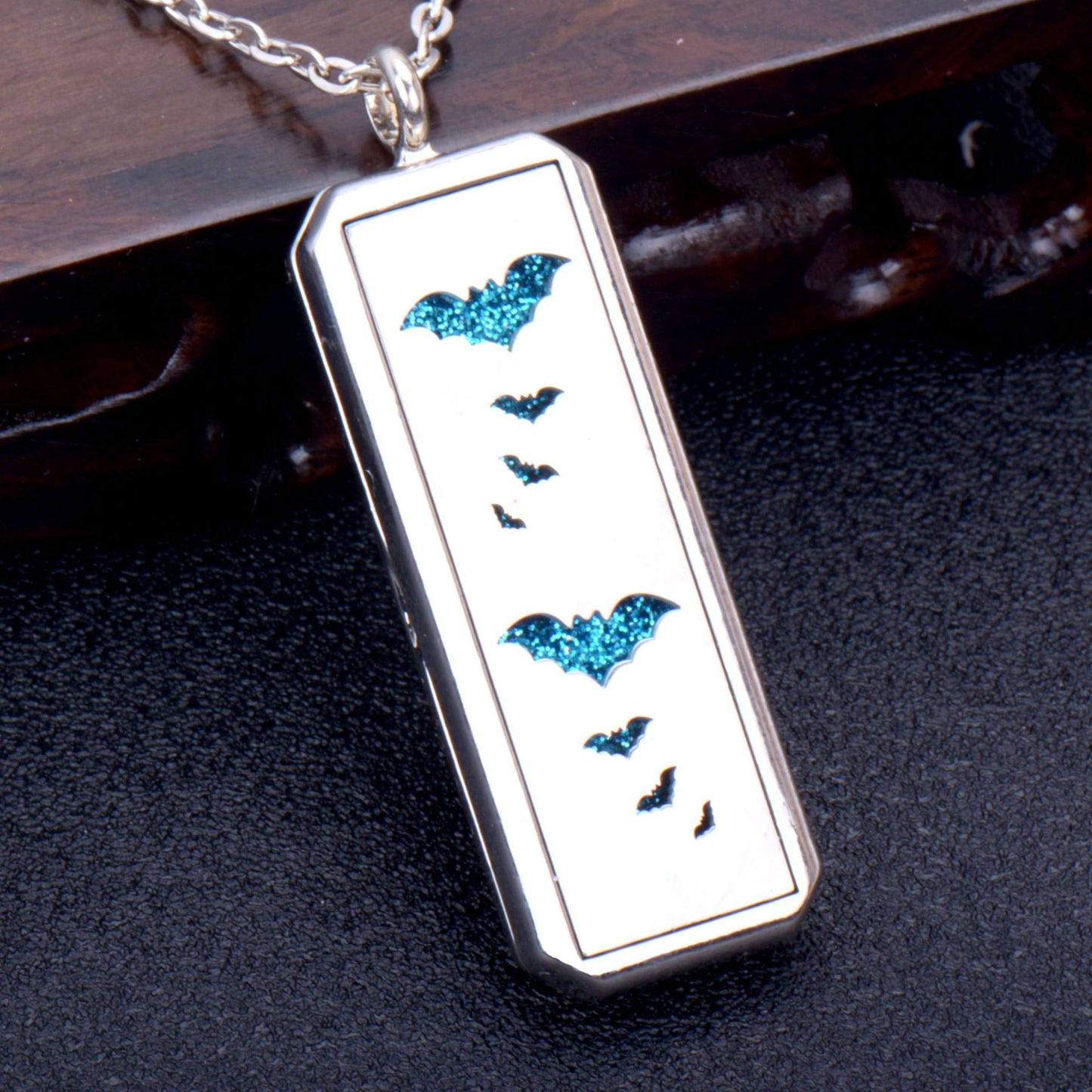Stainless Steel Rectangular Essential Oil Open Long Necklaces