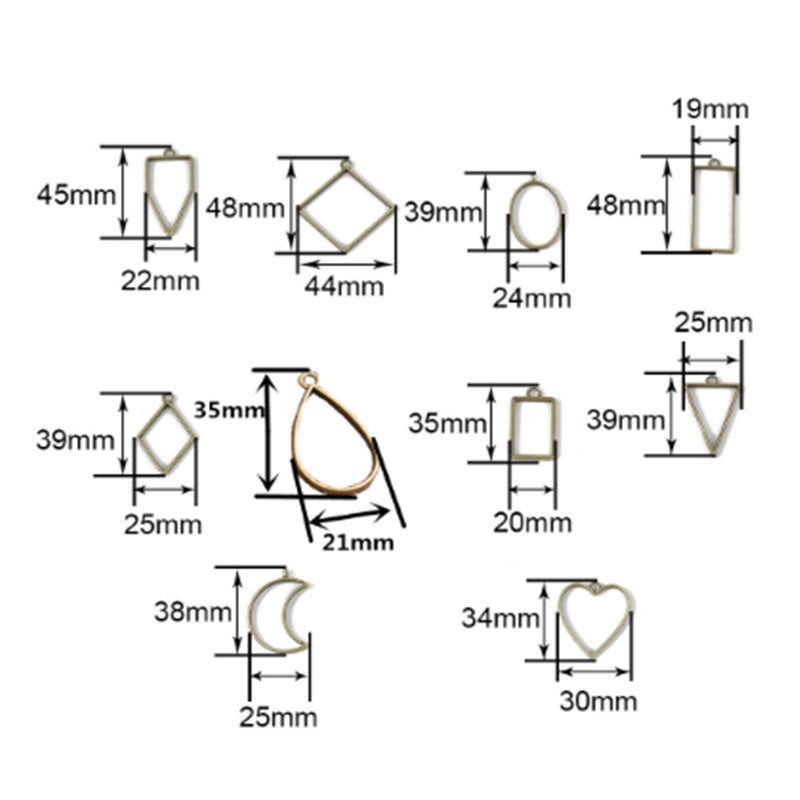 Durable Mixed Geometric Figure Epoxy Mold Jewelry Accessories