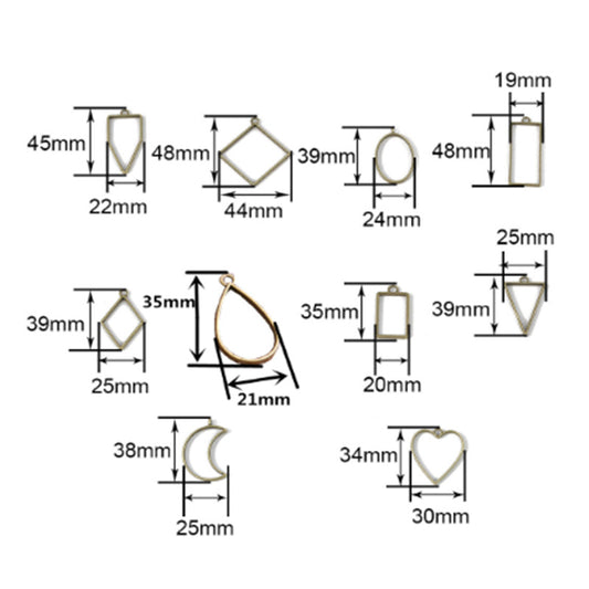 Durable Mixed Geometric Figure Epoxy Mold Jewelry Accessories