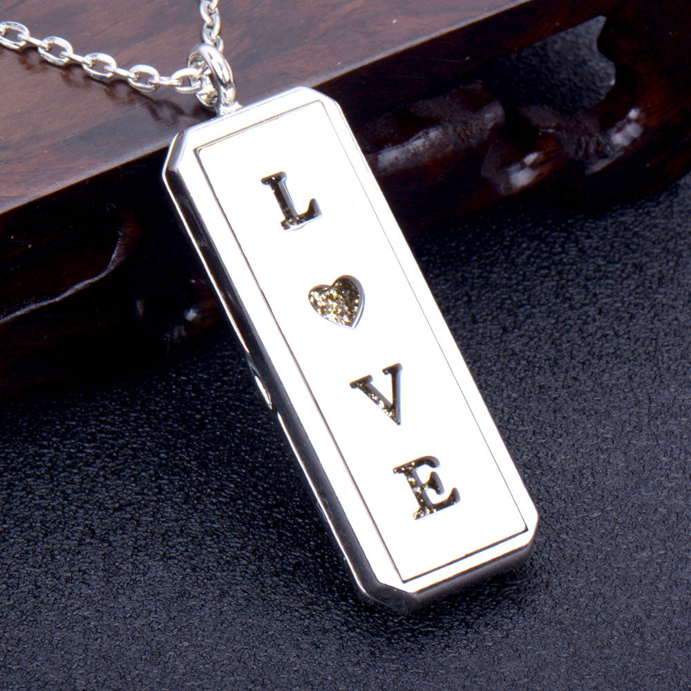 Stainless Steel Rectangular Essential Oil Open Long Necklaces