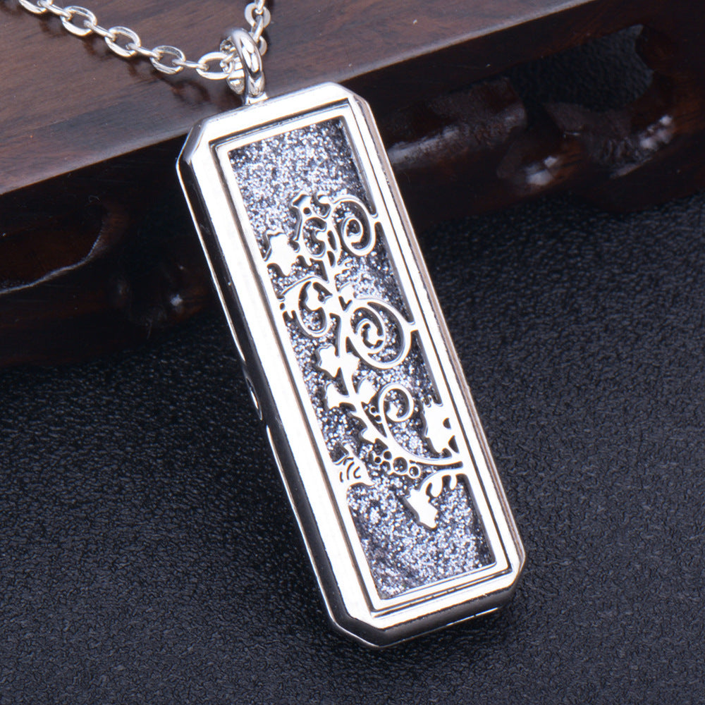 Stainless Steel Rectangular Essential Oil Open Long Necklaces