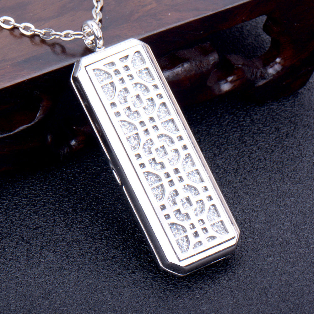 Stainless Steel Rectangular Essential Oil Open Long Necklaces
