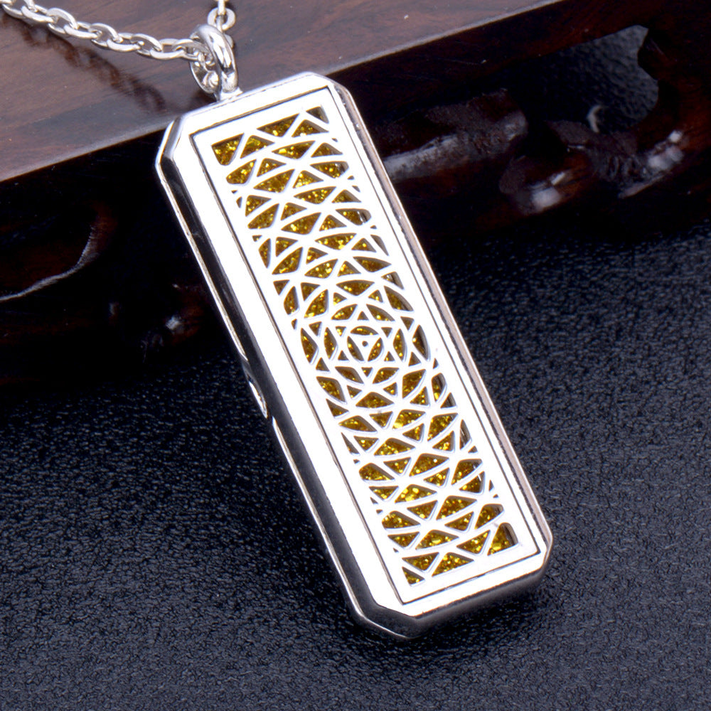 Stainless Steel Rectangular Essential Oil Open Long Necklaces