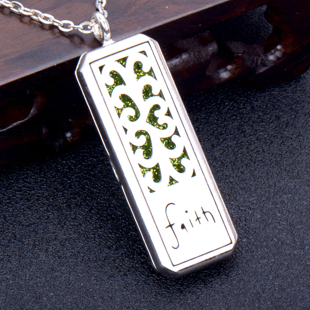 Stainless Steel Rectangular Essential Oil Open Long Necklaces