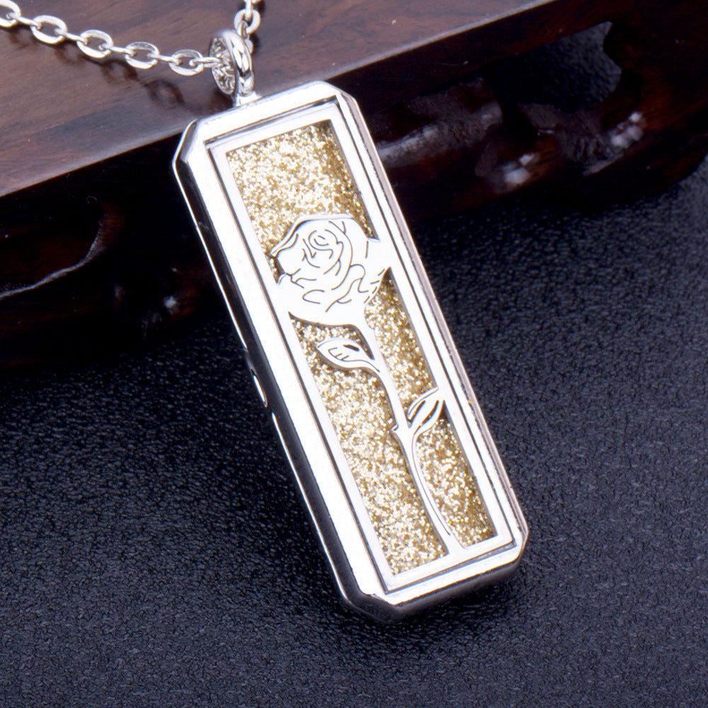 Stainless Steel Rectangular Essential Oil Open Long Necklaces