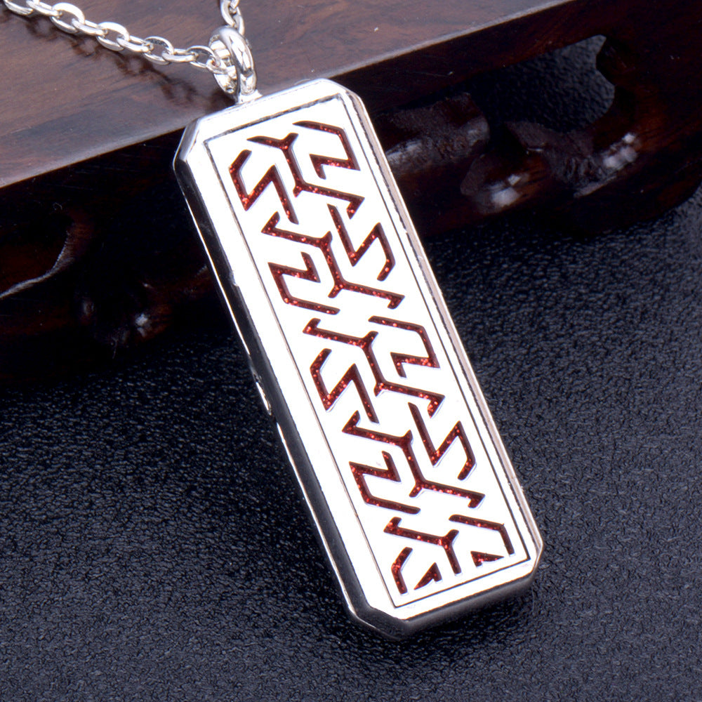 Stainless Steel Rectangular Essential Oil Open Long Necklaces