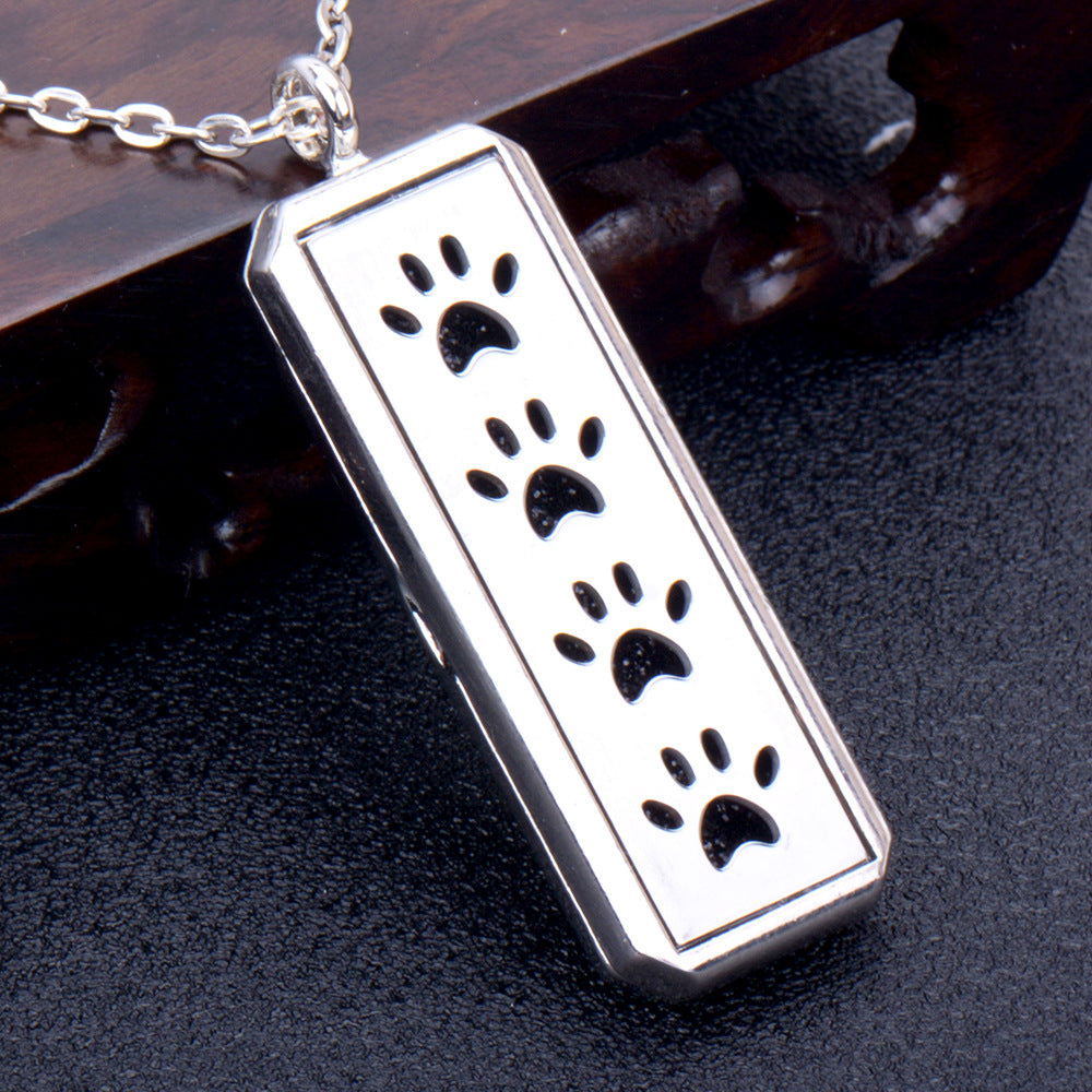 Stainless Steel Rectangular Essential Oil Open Long Necklaces