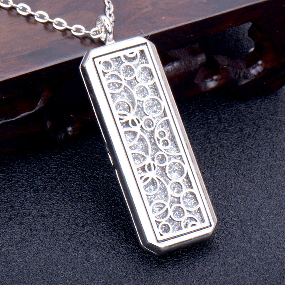Stainless Steel Rectangular Essential Oil Open Long Necklaces