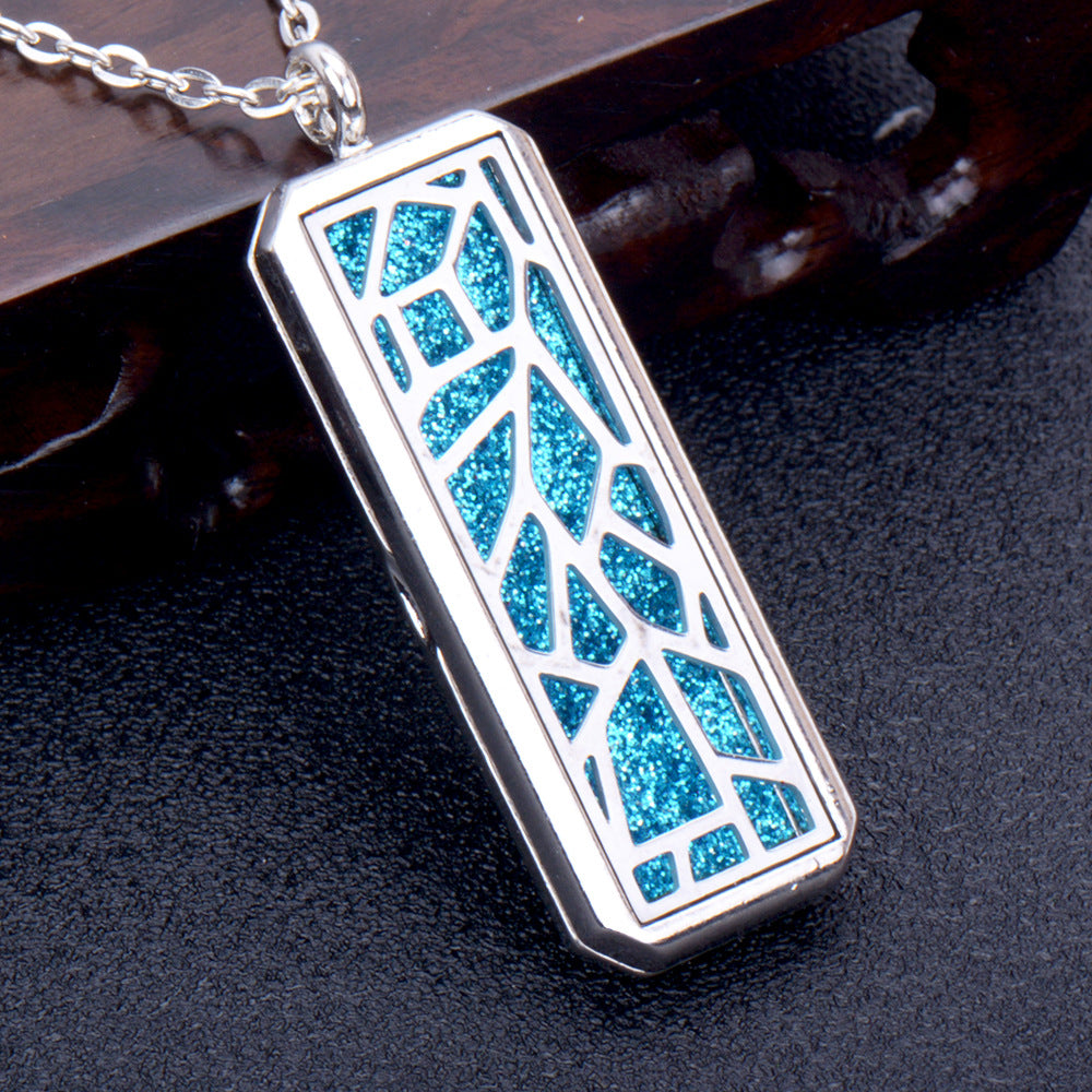 Stainless Steel Rectangular Essential Oil Open Long Necklaces