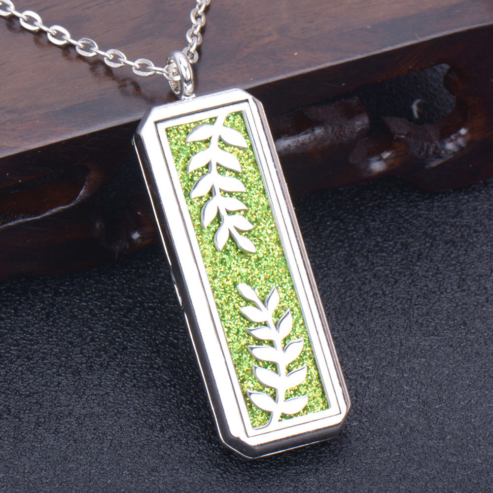 Stainless Steel Rectangular Essential Oil Open Long Necklaces