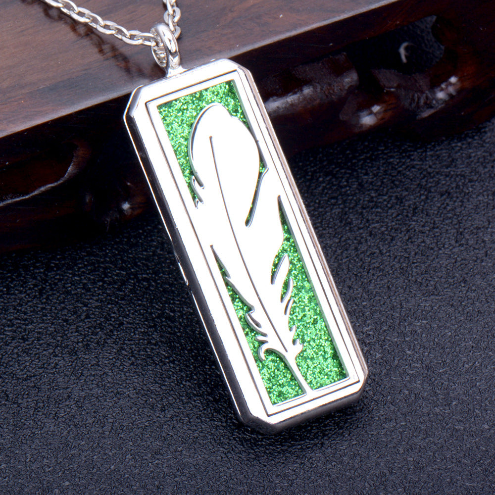 Stainless Steel Rectangular Essential Oil Open Long Necklaces
