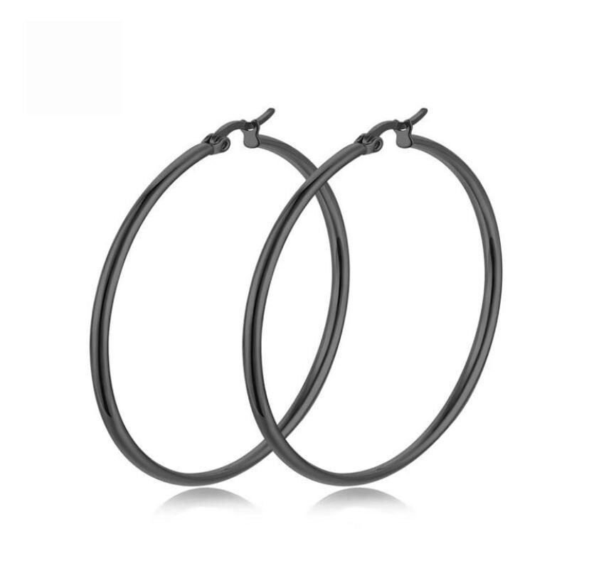 Women's Stainless Steel Classic Fashion High Profile Large Earrings