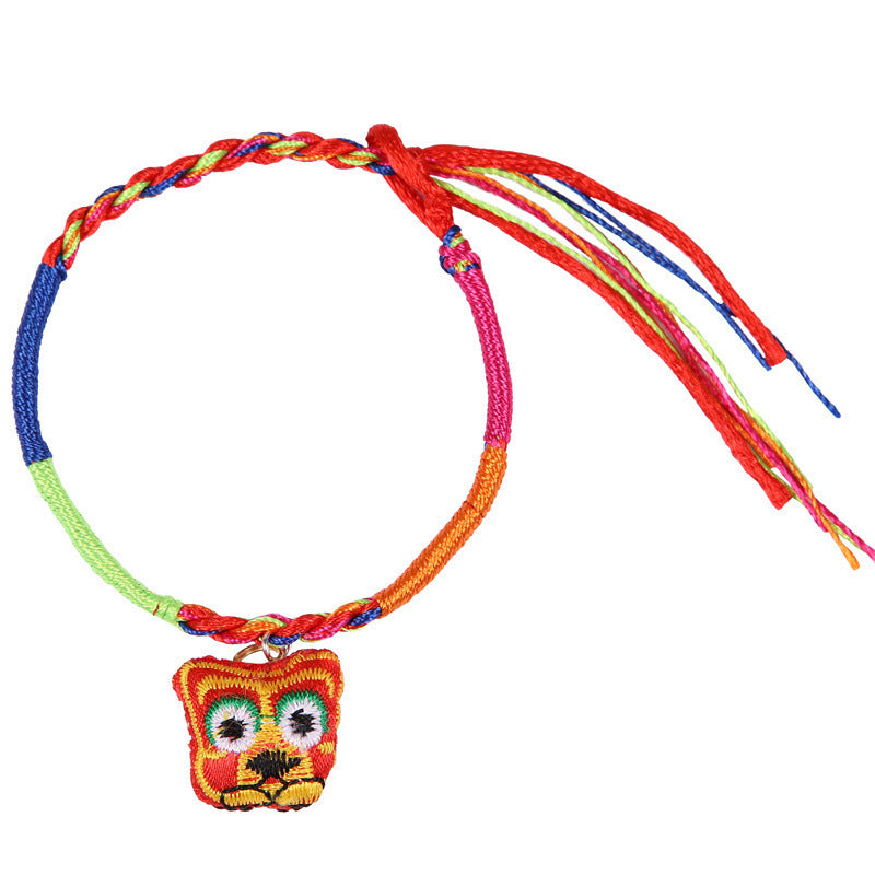 Boat Festival Colorful Rope Hand-woven Tiger Head Bracelets