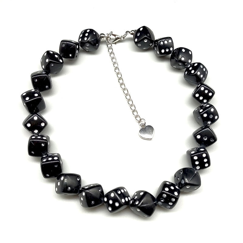 Comfortable Charming Punk Creative Black Dice Rings