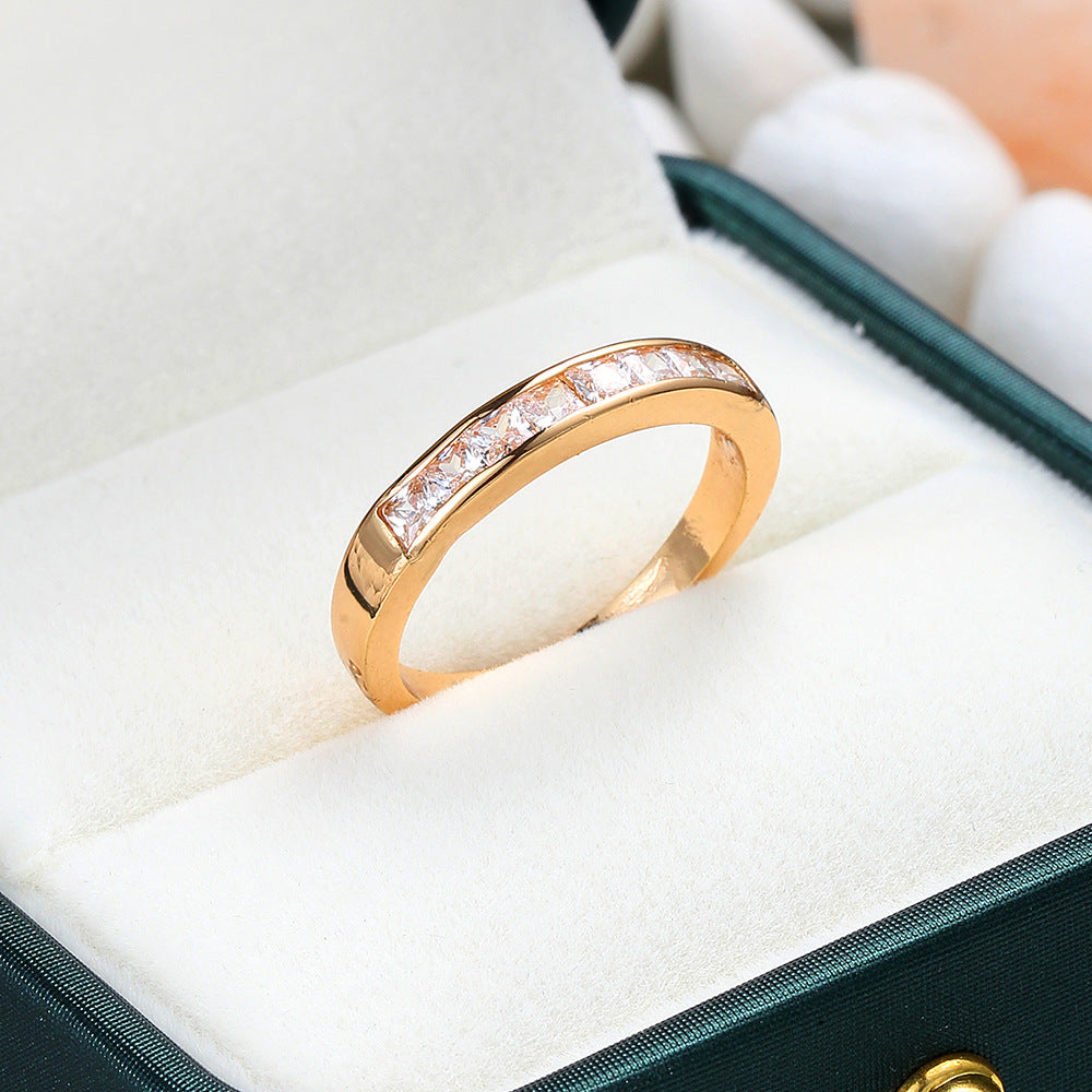 White Zircon Female Fashionable Golden Buckle Belts